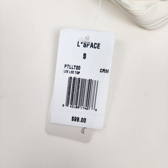 L*Space Lee Lee Ribbed Bikini Top in Cream Size Small NWT - Picture 4 of 4